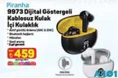 PİRANHA 9973 DİJİTAL GÖSTERGELİ KABLOSUZ KULAK İÇİ KULAKLIK PİRANHA 9973 DİJİTAL GÖSTERGELİ KABLOSUZ KULAK İÇİ KULAKLIK